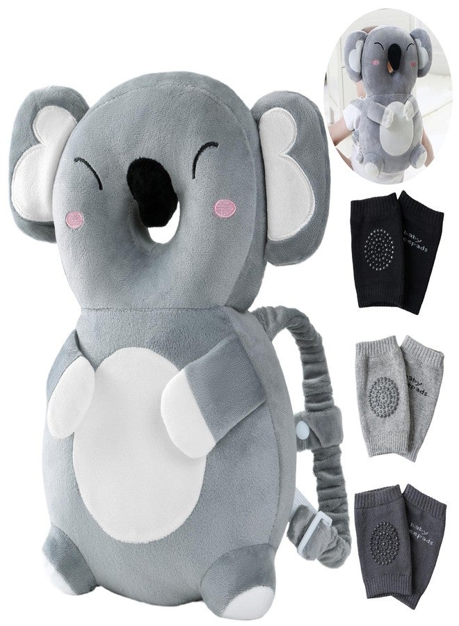 Feidoog Baby Head Protector Cushion Backpack with 3 Knee Pads for Walking & Crawling,Koala - Image 1